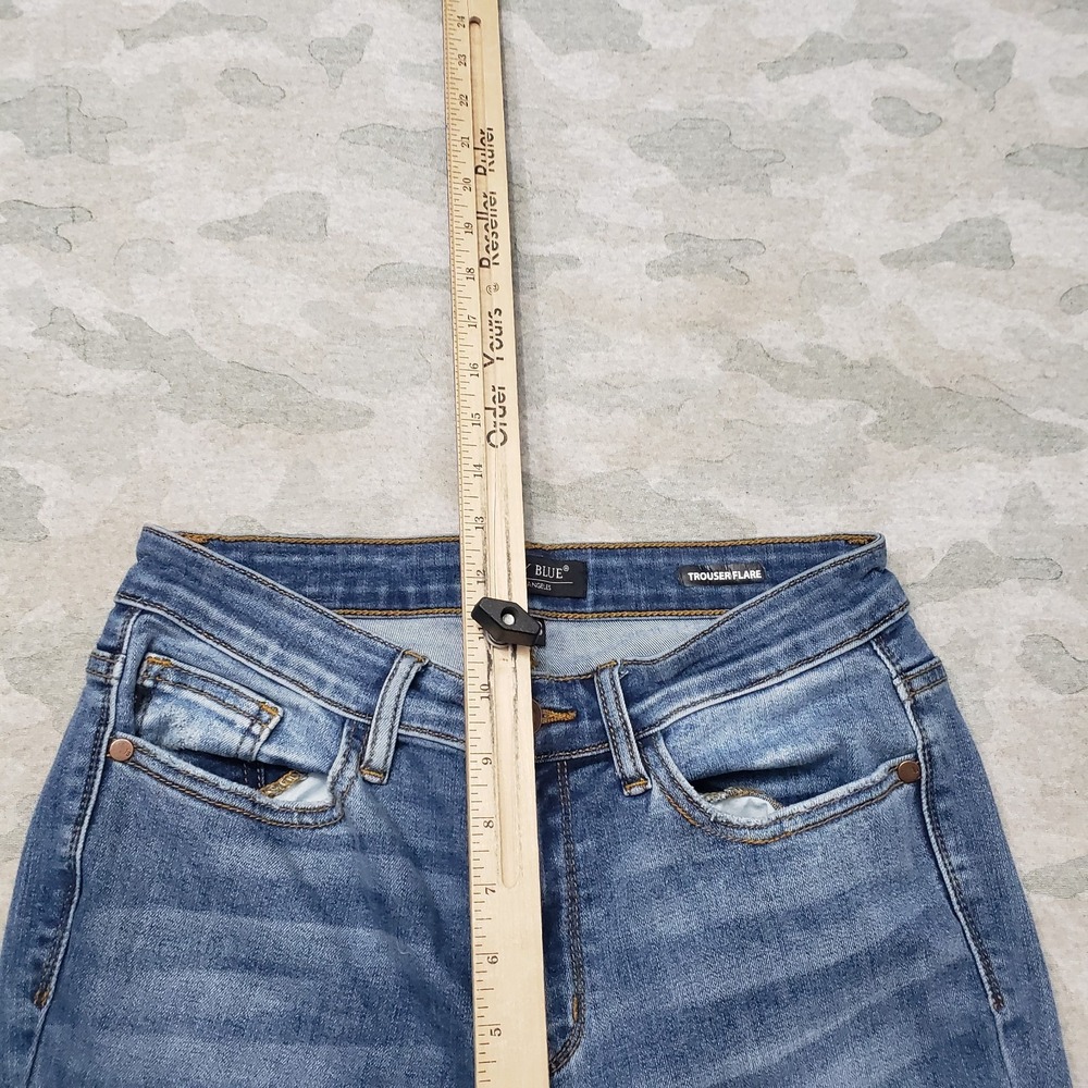 Judy Blue Jeans Womens 7/28 Blue Trouser Flare Denim Medium Wash Stretch - Picture 5 of 11